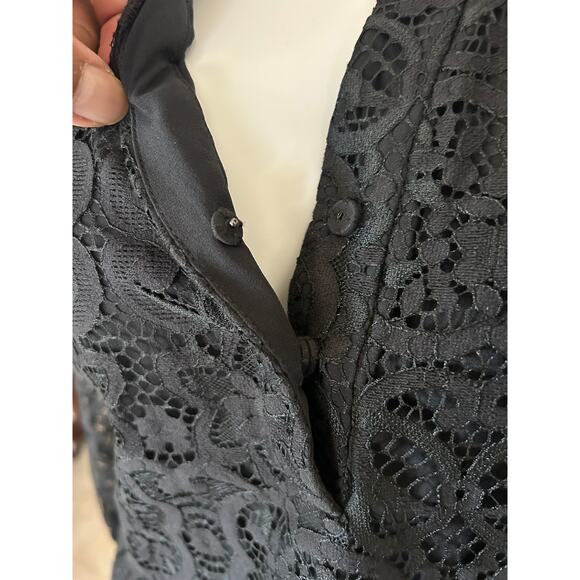 Lilly Pulitzer Jacelynne Lace Top Onyx Two Tone Carnival Lace - Picture 11 of 15